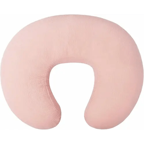 Owlowla Muslin Nursing Pillow Cover,Soft Cotton Nursing Cover Fits Breastfeeding Pillow for Baby Boy Girl(Blush)