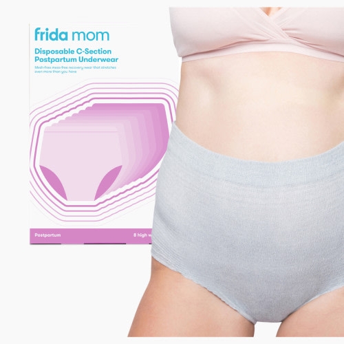 Frida Mom Disposable High Waist Underwear - Gray, Petite