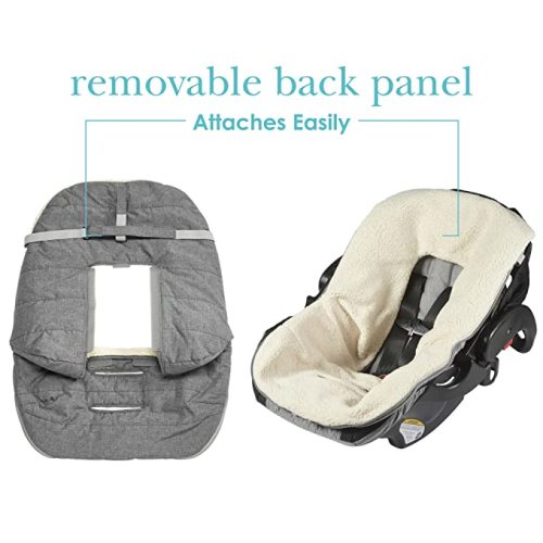 JJ Cole - Urban Bundleme, Canopy Style Bunting Bag to Protect Baby from Cold & Winter Weather in Car Seats & Strollers, Graphite, Infant, Grey - Graphite Gray