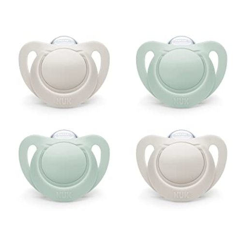 NUK for Nature™ Orthodontic Pacifier - White + Green - 0-6 Month