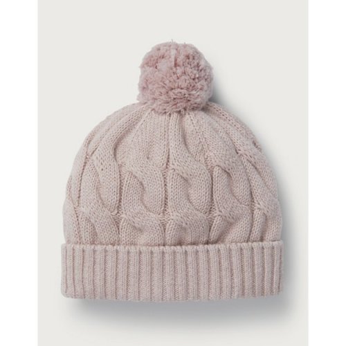 Cable-Knit Pom-Pom Hat