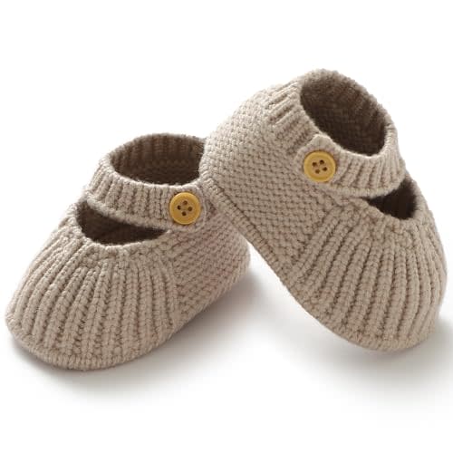 Wugugu Baby Booties Crochet Knit First Walkers Boots Newborn Soft Socks Shoes for Infant Boy Girl