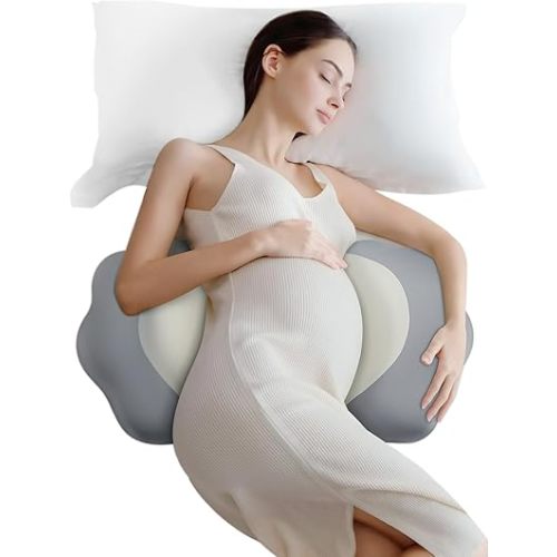Pregnancy Pillows for Sleeping, Memory Foam Maternity Pillow Support for Back Belly HIPS, Adjustable Travel Wedge Pillow for Pregnant Women, Side Spleeping Pregnant Pillows with Cooling Pillowcase