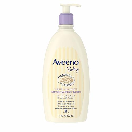 Aveeno Baby Calming Comfort Moisturizing Lotion with Lavender, Vanilla and Natural Oatmeal, 18 fl. Oz