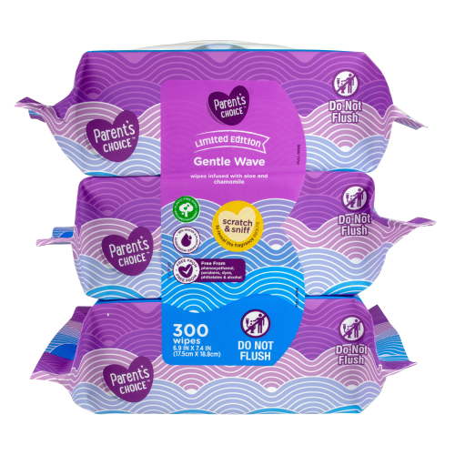 Parent's Choice Gentle Wave LE Baby Wipes, 300 Count