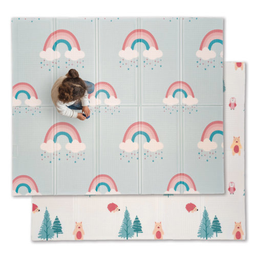 Jumpoff Jo Large Play Mat - Woodland Rainbow | Wayfair