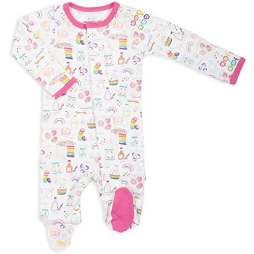 Magnetic Me Footie Pajamas - 100% Organic Cotton Baby Pajamas - Quick Magnetic Fastener Sleeper for Baby Boy and Girl