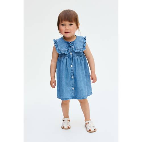 DENIM DRESS WITH SAILOR COLLAR