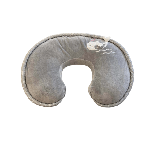 Boppy Luxe Feeding and Infant Support Pillow, Grey Chevron Whales