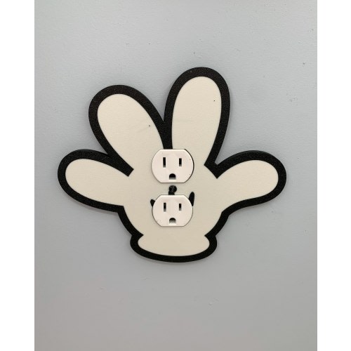 Mouse Glove outlet Cover | Boy Mouse Electrical Outlet Cover | Rocker | GFI | Toggle- kids room- nursery