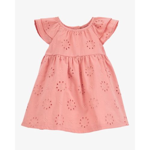 Baby Eyelet Cotton Dress - Pink - Carter's | Carter's