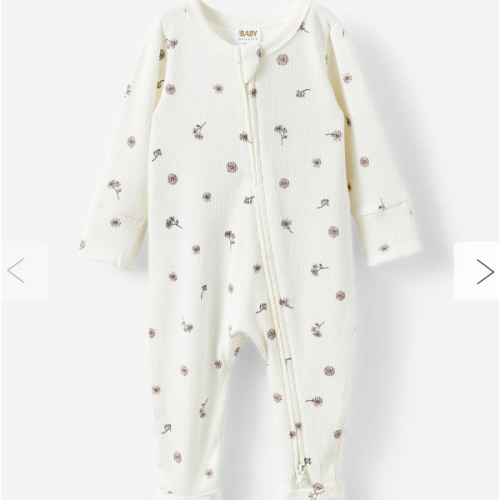 Organic Pointelle Zip Romper
