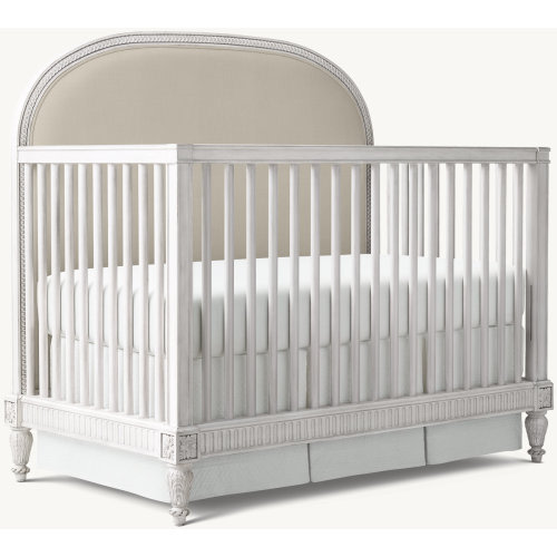 Belle Upholstered Conversion Crib - Aged White | RH Baby & Child