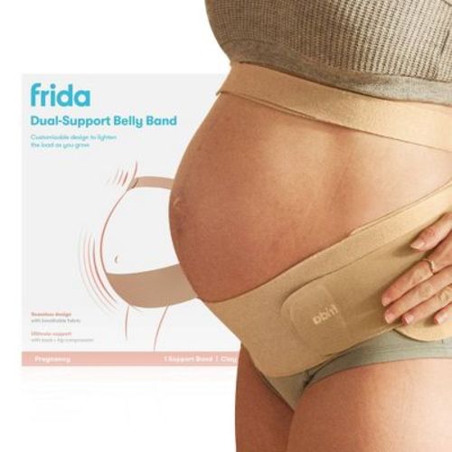 Frida Mom Dual Support Maternity Belly Band, Hip & Pelvis - Tan L/XL