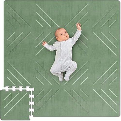 Stylish Foam Baby Play Mat for Your Girl or Boy - Soft Interlocking Puzzle Floor Mat Creates A Safe Play Area for Little Ones - A Beautiful Playmat That Fits Nicely Into Any Playroom