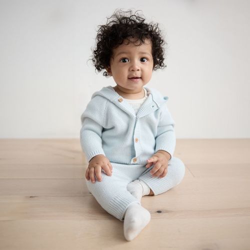 Baby Boys Just Born® 2-pc. Knit Hooded Sweater & Pants Set