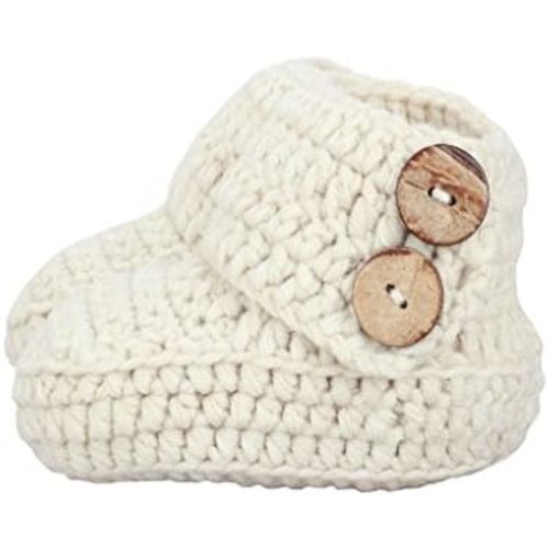 Knit Crochet Baby Booties Newborn Socks Handmade Shoes Deep