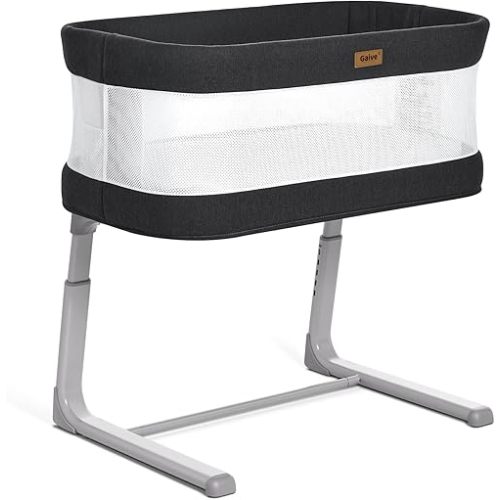 Electric Baby Bassinets Bedside Sleeper, Auto Rocking Bassinet with Comfy Mattress for Newborn, Portable Bassinets Crib for Infant, Adjustable Height, Breathable Mesh