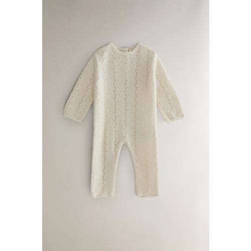 CASHMERE BABY ROMPER - Oyster-white | ZARA United States