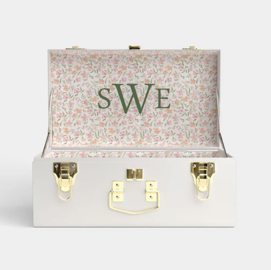 Mini Trunk - White - Spring In St. Louis / Embroidery