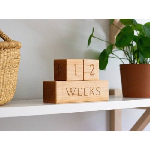 Wooden Milestone Blocks modern Wood Number Blocks for Milestones and Countdowns Days, Weeks, Months, and Years Handmade Maple Block Set - Etsy