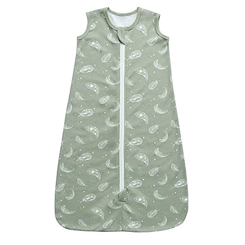 Owlivia Baby Organic Cotton Sleeping Bag with 2-Way Zipper, Organic Cotton Wearable Blanket,Unisex Sleep Sack