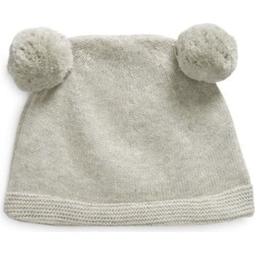Double Pompom Organic Cotton Beanie