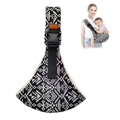 Baby Sling Carrier,Toddler Carrier, 2025 New Baby Sling,Portable and Lightweight Sling,Non-Slip Hip Seat Carrying 10-30lbs(Blacksail)