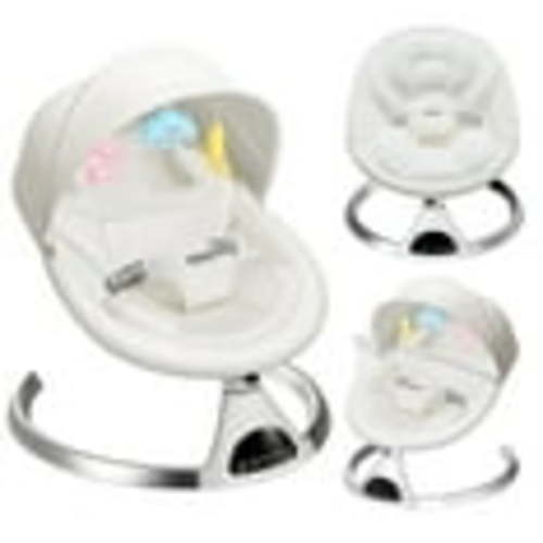 HARPPA Electric Baby Swing for Infants with Bluetooth Music, 5 Sway Speed, Remote Control, White