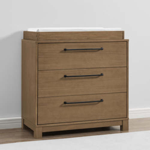 Rustic 3 Drawer Dresser with Interlocking Drawers | Delta Children