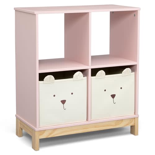 babyGap by Delta Children Brannan Bear Bookcase with Bins, Blush