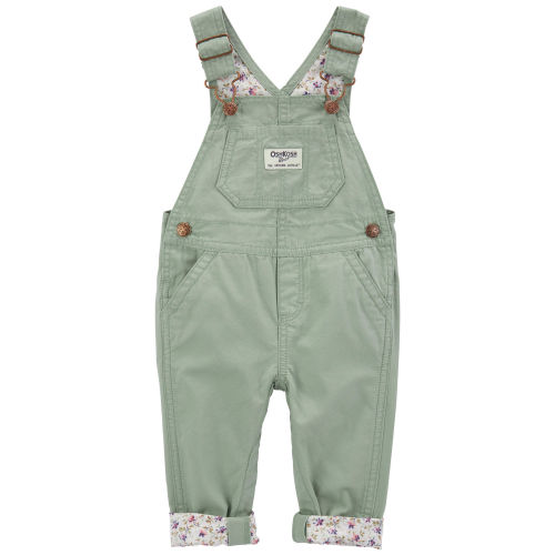 Baby Floral Lined Lightweight Canvas Overalls - OshKosh | Carter's