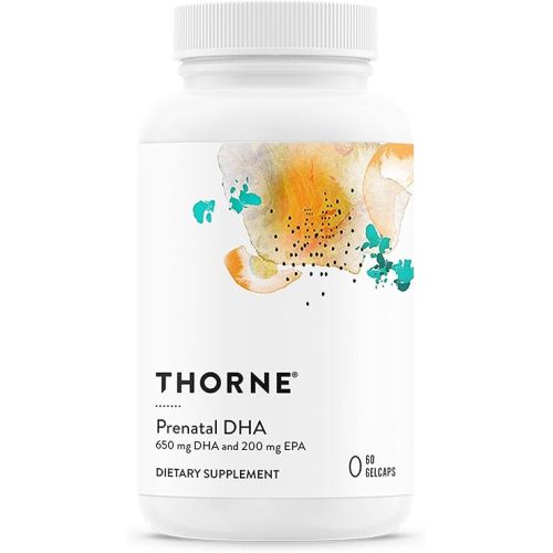 THORNE Prenatal DHA - 650 mg DHA and 200 mg of EPA - Supports Baby’s Brain and Nervous System Development from Pregnancy to Nursing - 60 Capsules