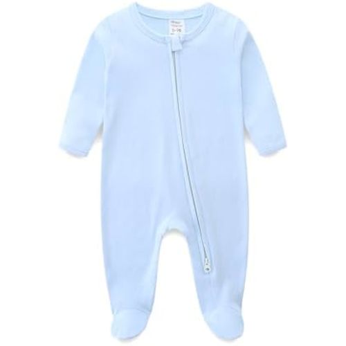 Baby Footie Double Zipper Infant Cotton Clothes Sleeper Baby Pajamas Sleepwear