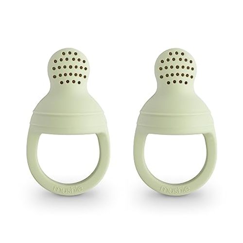 MUSHIE - Silicone Baby Fresh Fruit & Food Feeder Pacifier | 6 Months+ (Sage)