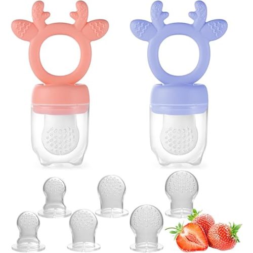 Baby Fruit Feeder, Baby Teething Toys,Silicone teethers for Babies 3-12 Months for Baby Feeding Essentials