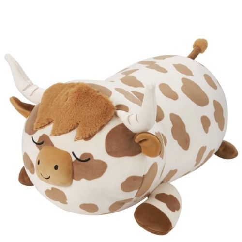 Squishmallows 18" Large Plush Alonzo Brown And White Highland Cow Sleepamallows