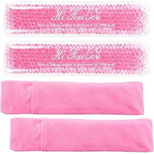 Perineal Cooling Pad, Postpartum Cold Packs Gel Bead Ice Pack Cold Therapy for Women After Pregnancy and Delivery, 2 Ice Pack and 2 Cover (Pink)