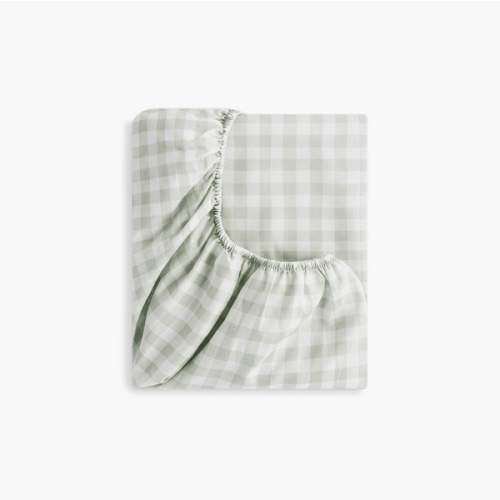 Picnic Gingham Crib Sheet - Green