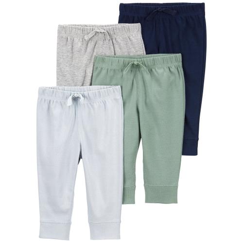 Baby 4-Pack Pull-On Pants - 3M - Style,Multi