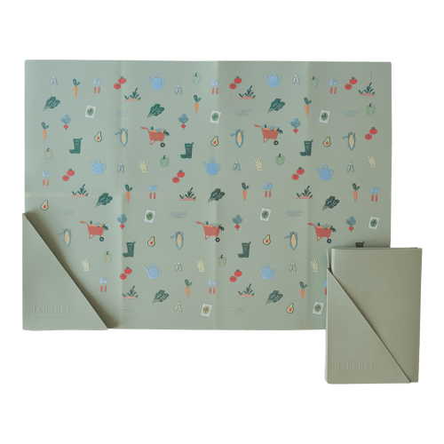 Silicone Placemat Veggie Garden Robin's Egg Blue – Austin Baby Collection