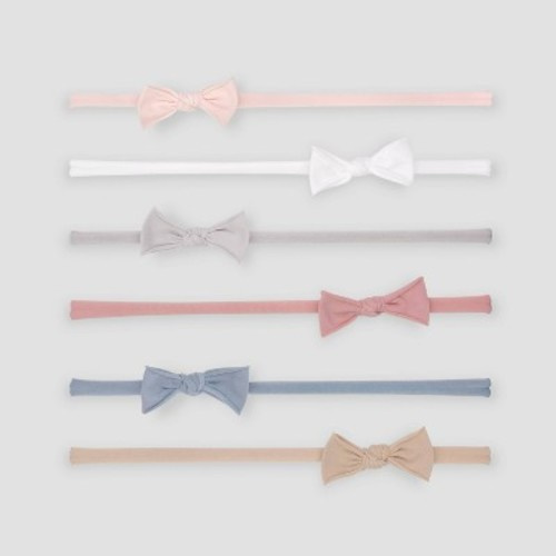 Carter's Just One You® 6pk Baby Girls' Nylon Bow Headwrap - 0-12M