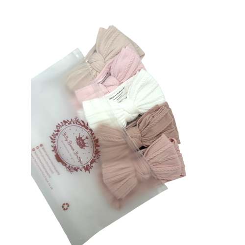 Newborn Favourites Bundle Of Larger Bow Cable Knit Headbands (Suitable From Newborn)
