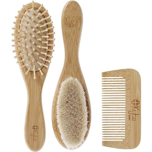 Kyte Baby 3-Piece Brush Set - Natural