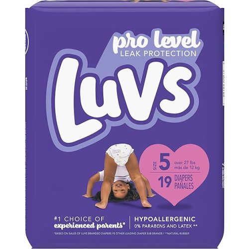 Luvs Pro Level Leak Protection Diapers Size 5 19 Count