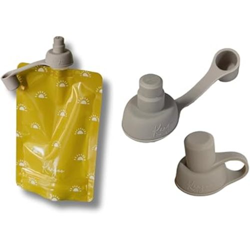 Anti-Spill Spouts Food Pouches x2 | Flow Control Valve | Prevent Spills | Protect Mouth | softsip Food Pouch Tops | Squeeze Pouch | Baby Led Weaning | Toddler Snacks | Baby Food Pouch Topper No Spill