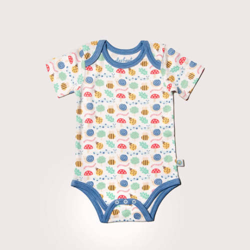 Grow With Me-Short Sleeved Onesie - Busy Garden – Manymoons