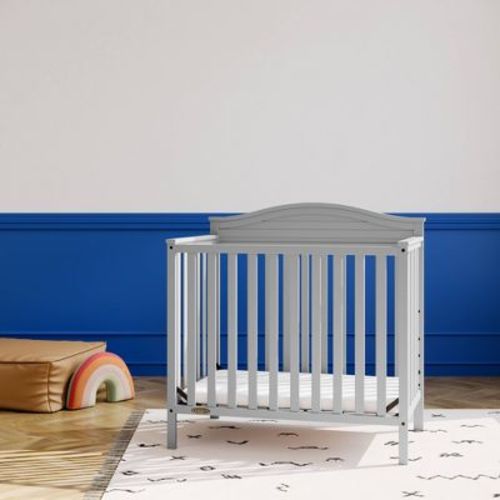 Graco Stella 4-in-1 Convertible Mini Crib with Mattress - Driftwood