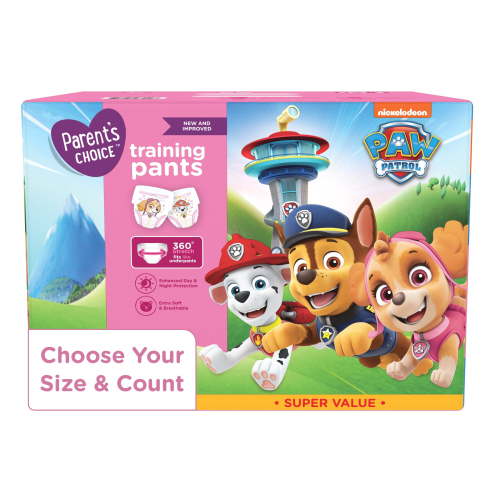Parent's Choice Paw Patrol Training Pants for Girls, 4T/5T, 70 Count (Select For More Options)