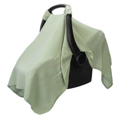 Comfy Cubs Baby Car Seat Cover - Infant Car Seat Cover for Sun with Large Size Car Seat Canopy, Sage
